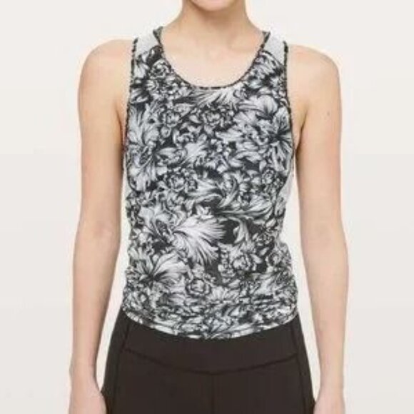 Lululemon Sculpt Tank *Tie Back Night Garden Ice Grey Black Ice Grey size 6 - Picture 5 of 10